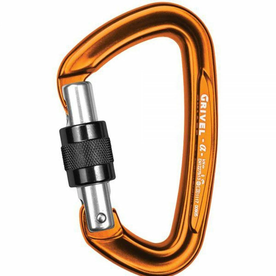 Carabiners & Quickdraws * | Grivel Alpha Screwgate Gold