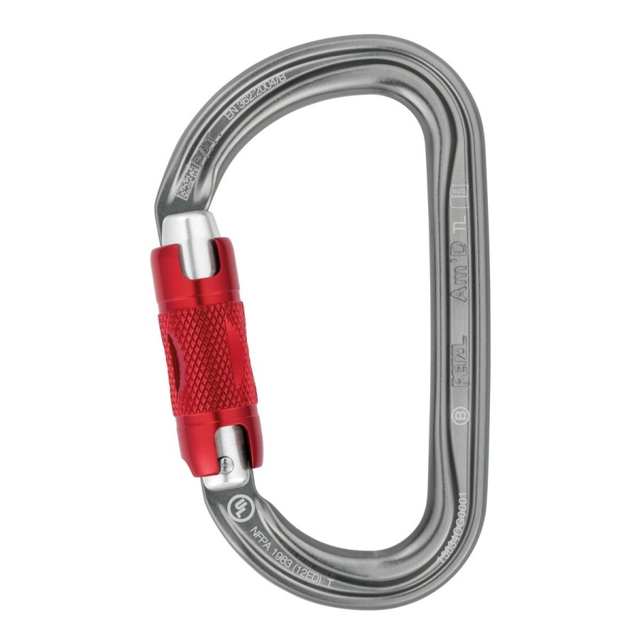 Carabiners & Quickdraws * | Petzl Am'D Twist-Lock Gray