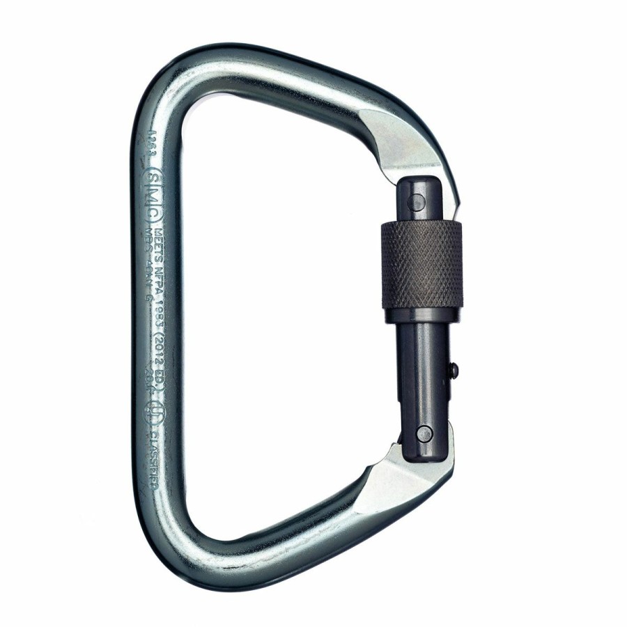 Carabiners & Quickdraws * | Smc Nfpa Large Steel Locking Carabiner