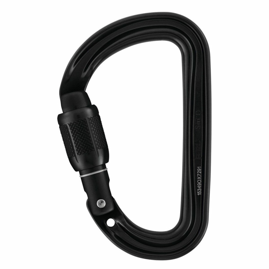 Carabiners & Quickdraws * | Petzl Sm'D Screw-Lock Black