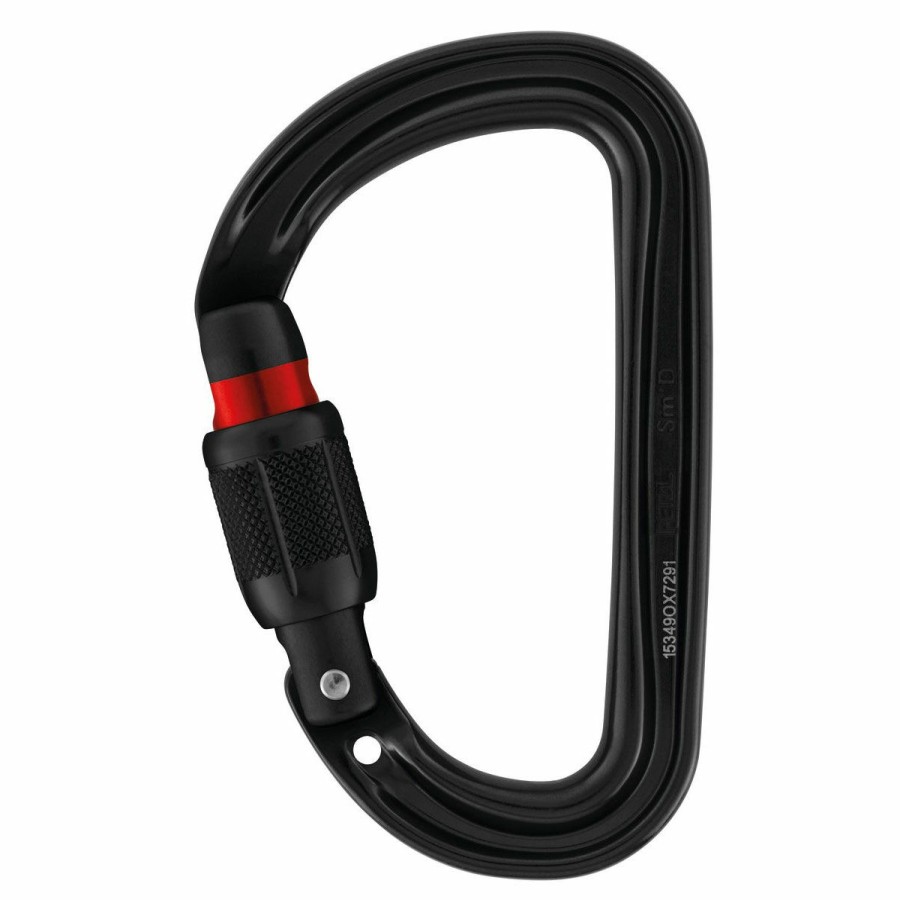 Carabiners & Quickdraws * | Petzl Sm'D Screw-Lock Black