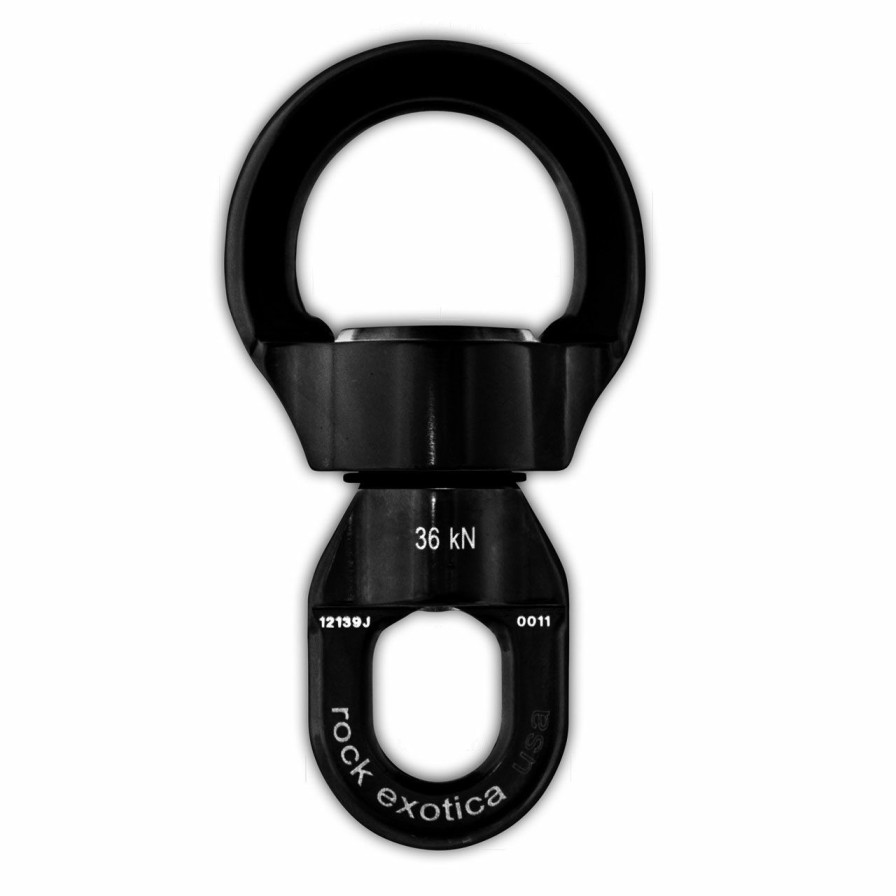 Protection & Hardware * | Rock Exotica Rotator Round Stainless Steel Swivel Black