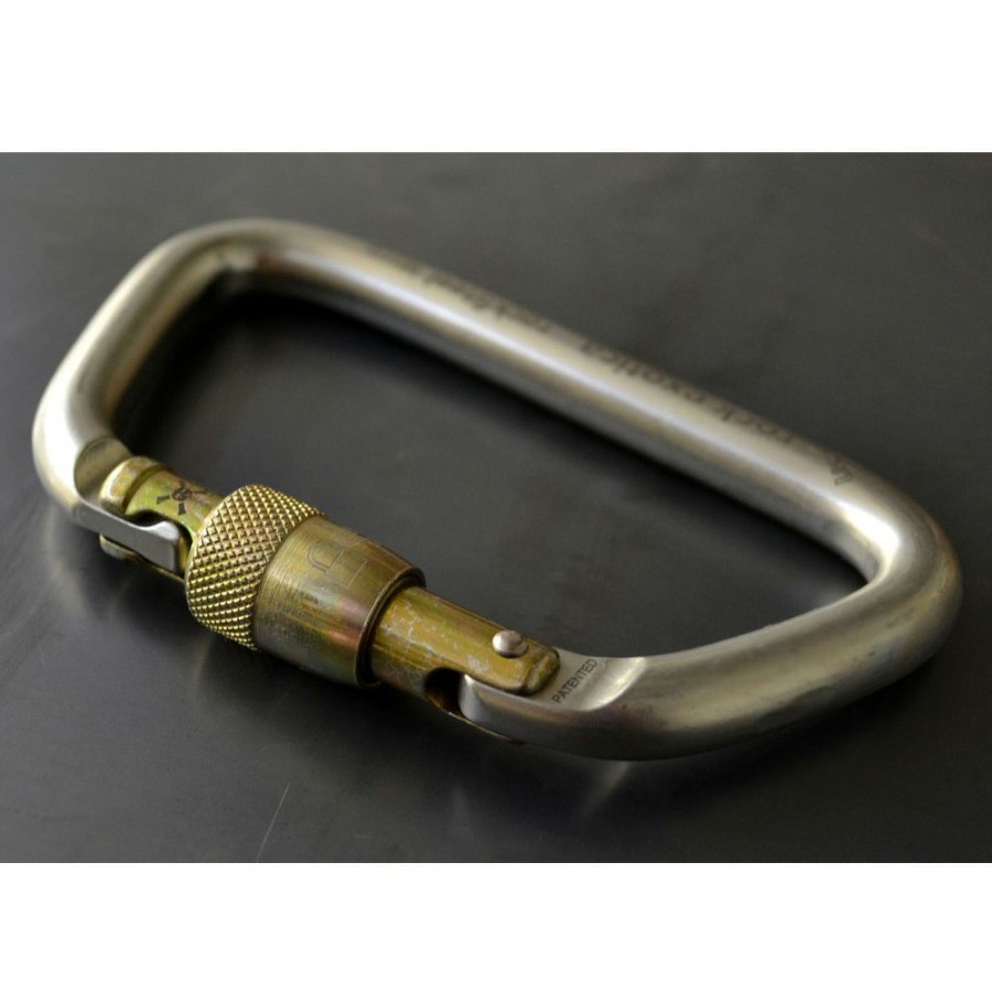 Carabiners & Quickdraws * | Rock Exotica Rocksteel Screw-Lock Silver