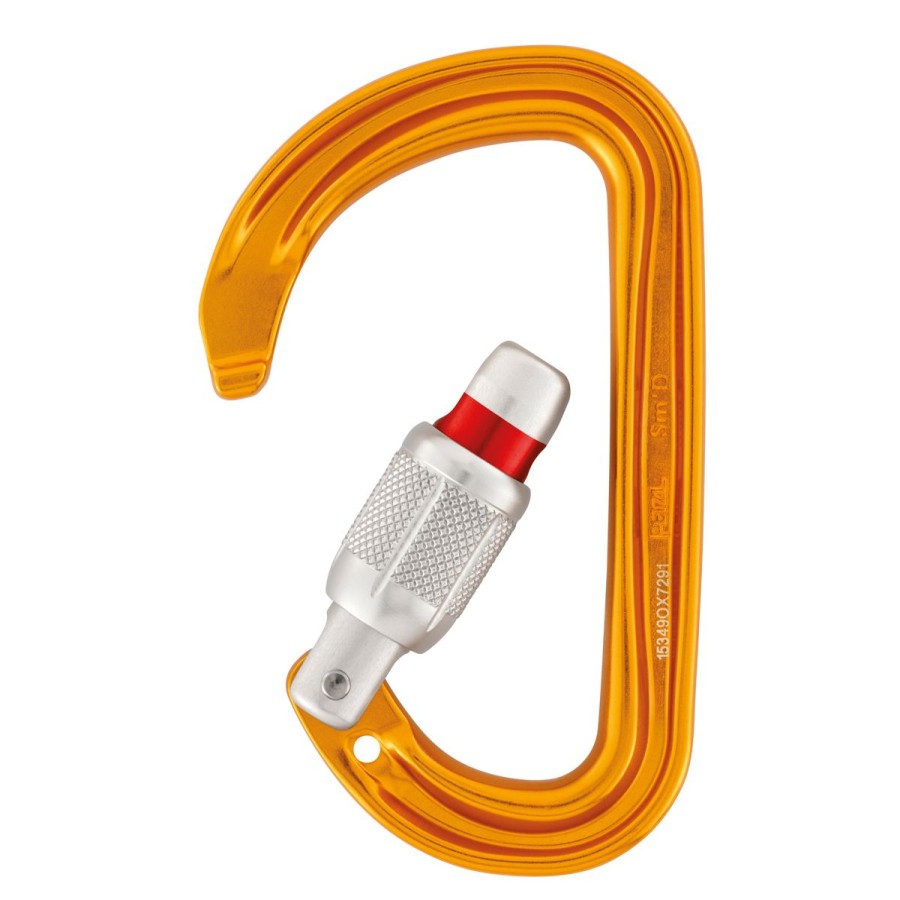 Carabiners & Quickdraws * | Petzl Sm'D Screw-Lock Yellow