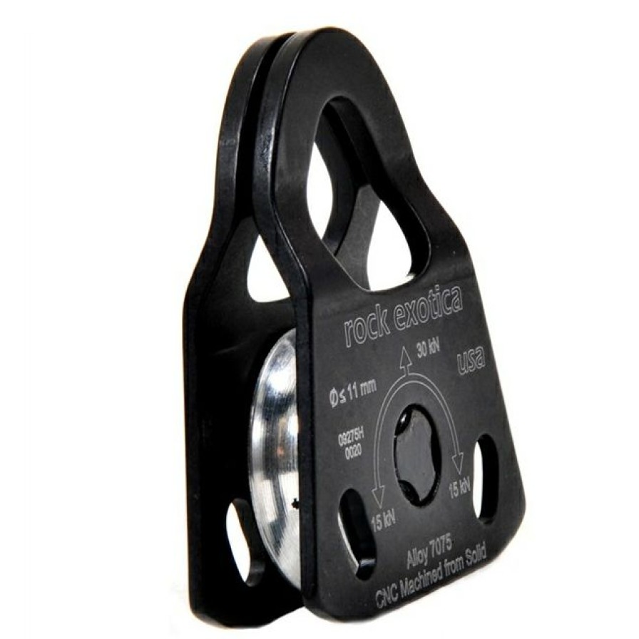 Protection & Hardware * | Rock Exotica Mini Machined Pulley Single Sheave Black