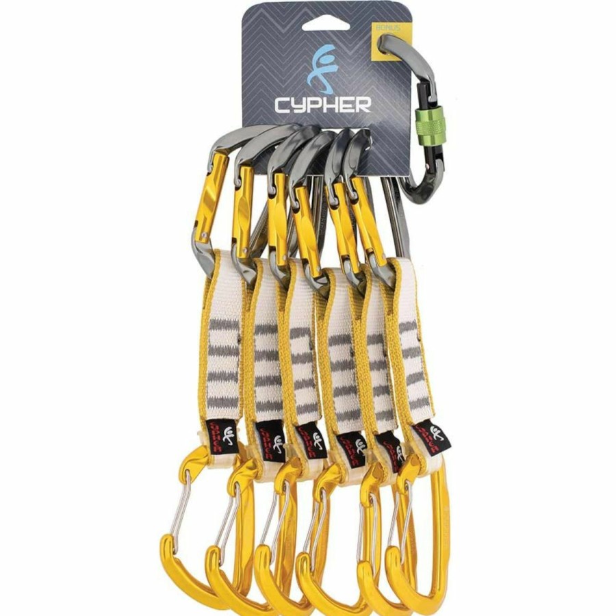 Carabiners & Quickdraws * | Cypher Vesta Sport Mix Quickdraw 12Cm 6 Pack